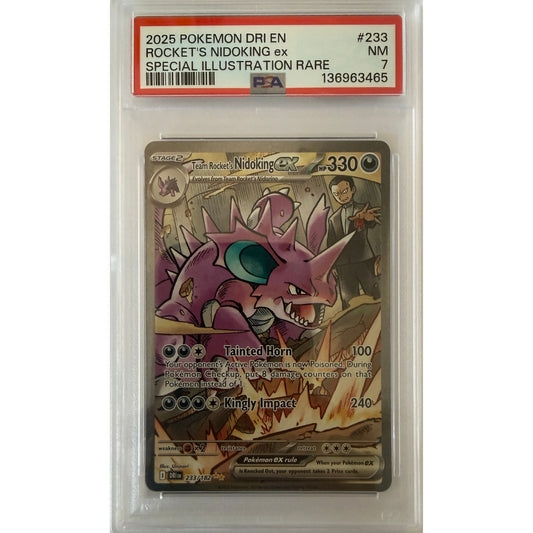 Team Rocket's Nidoking ex - 233/182 - SV10: Destined Rivals (DRI) - PSA 7