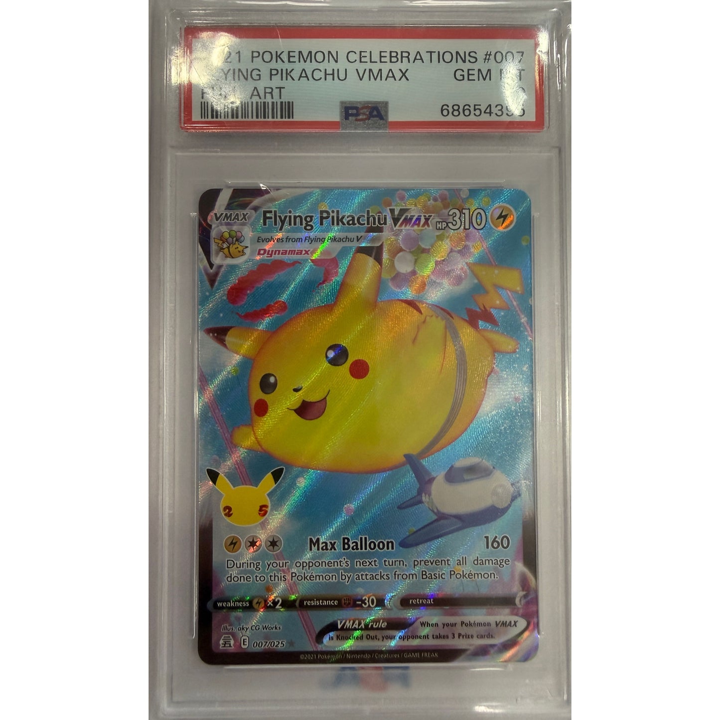 Flying Pikachu VMAX - Celebrations (CLB) - PSA 10