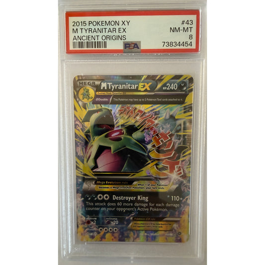 M Tyranitar EX - XY - Ancient Origins (AOR) - PSA 8
