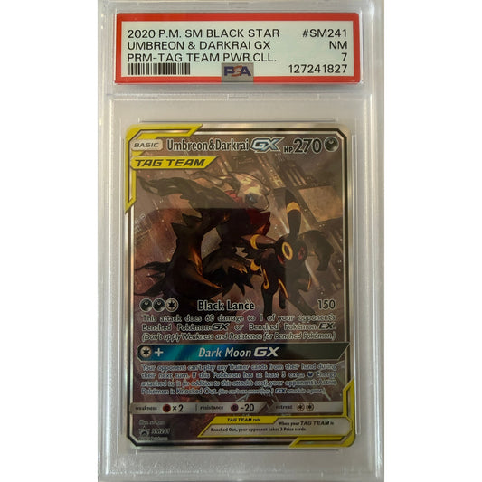 Umbreon & Darkrai GX - SM241 - SM Promos (SMP) - PSA 7