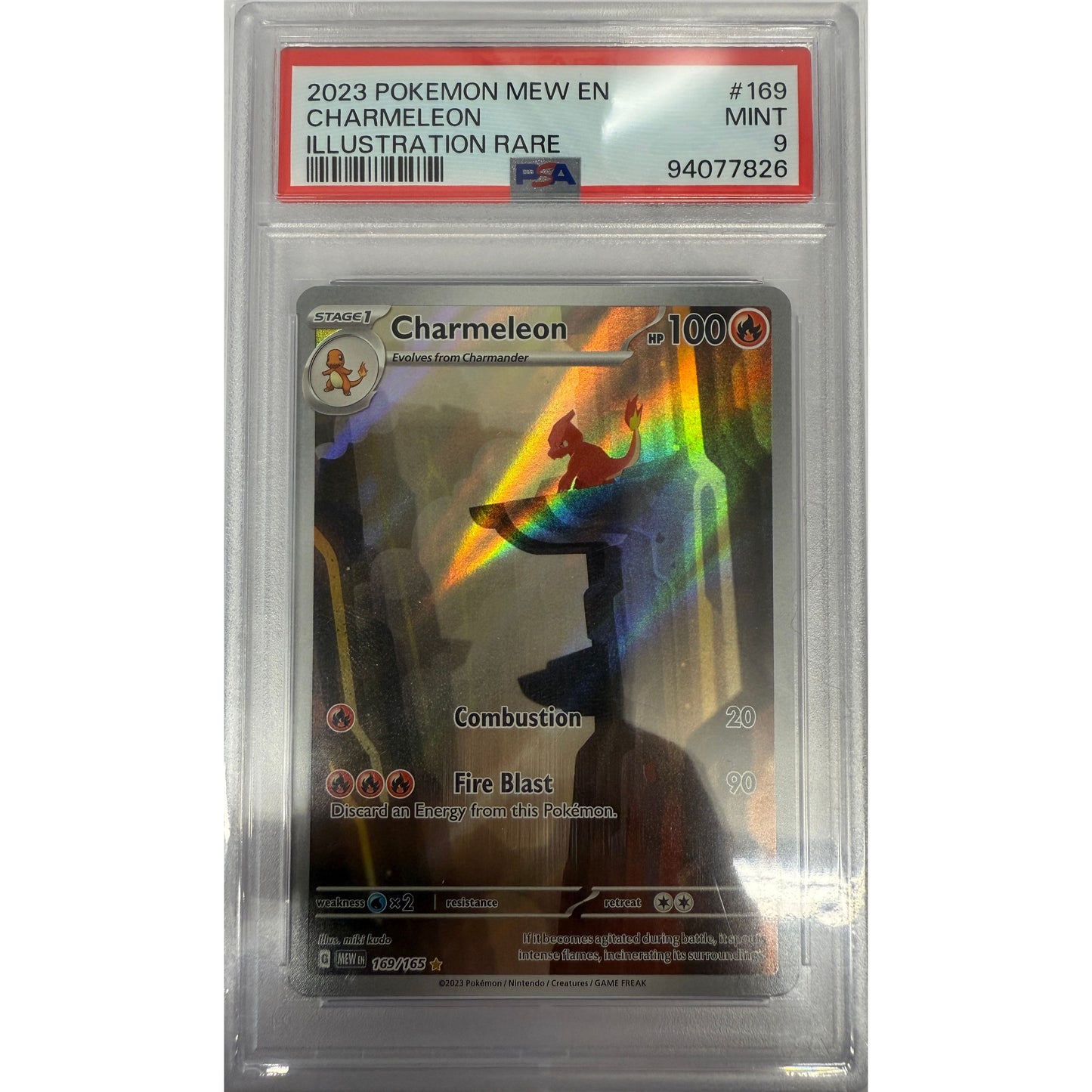 Charmeleon - 169/165 - SV: Scarlet & Violet 151 (MEW) - PSA 9
