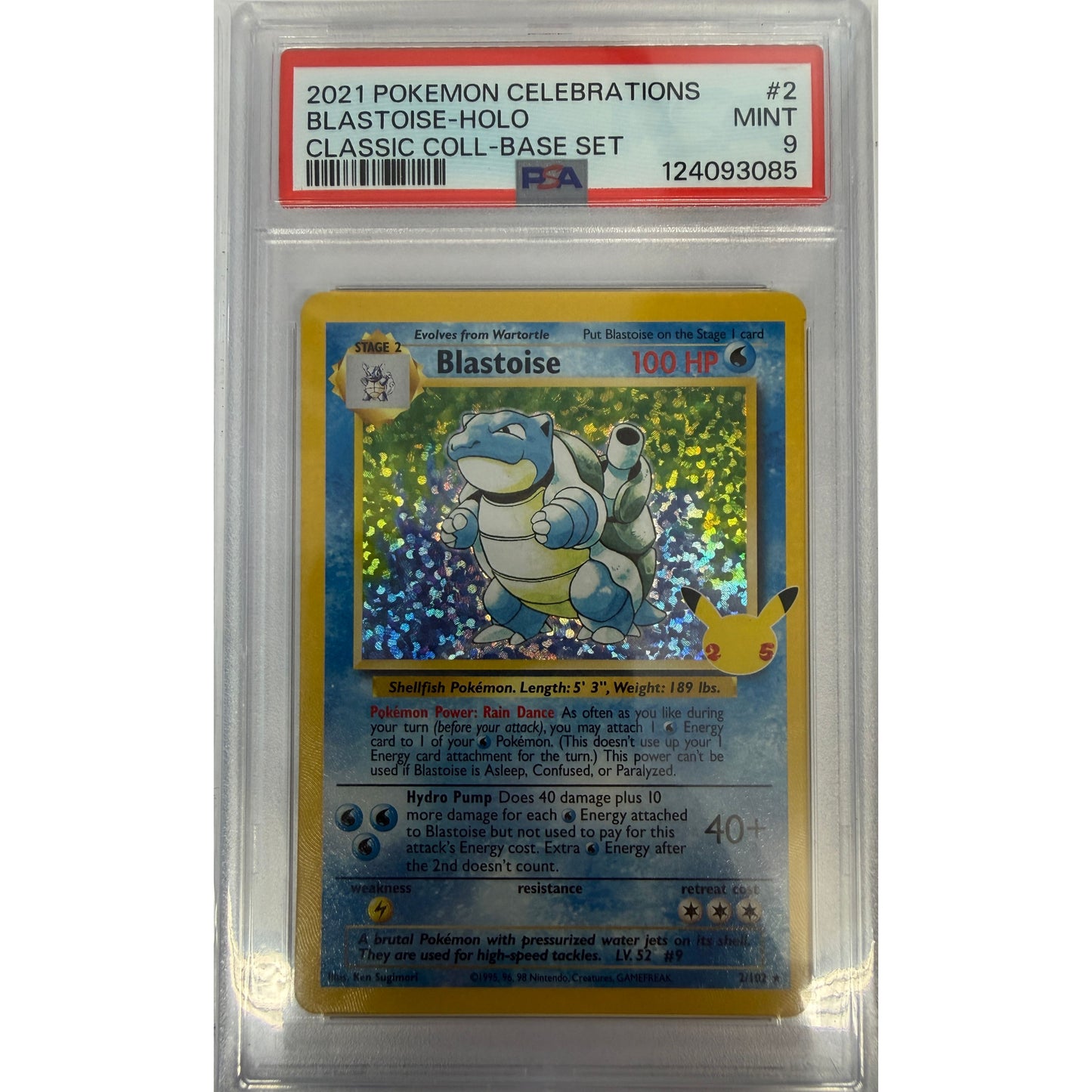 Blastoise - Celebrations: Classic Collection (CCC) - PSA 9