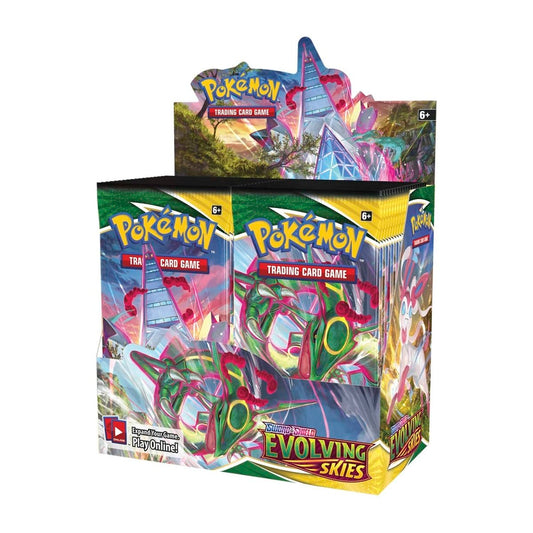 Pokémon TCG: Sword and Shield - Evolving Skies Booster Box + Akrylový Ochranný Box
