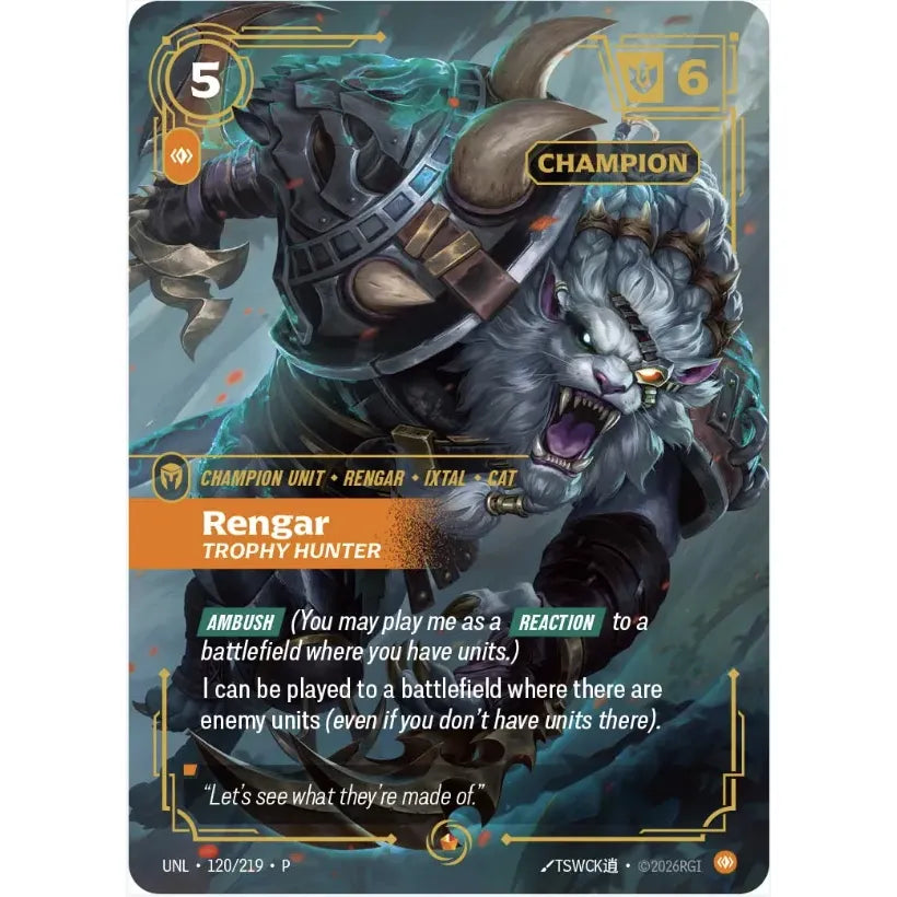 Rengar, Trophy Hunter (Champion) - Riftbound Organized Play Promotional Cards (OPP)
